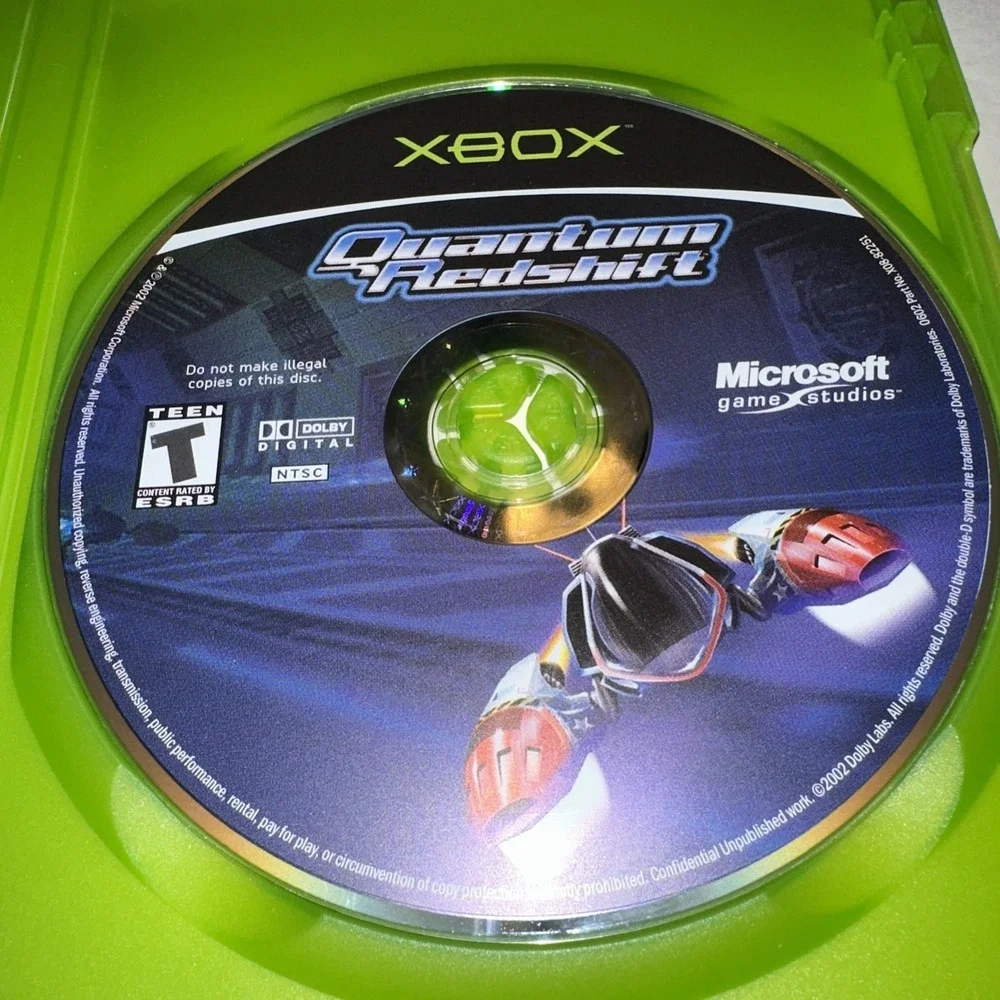 Quantum Redshift (Microsoft Xbox, 2002) Complete CIB W/ Manual